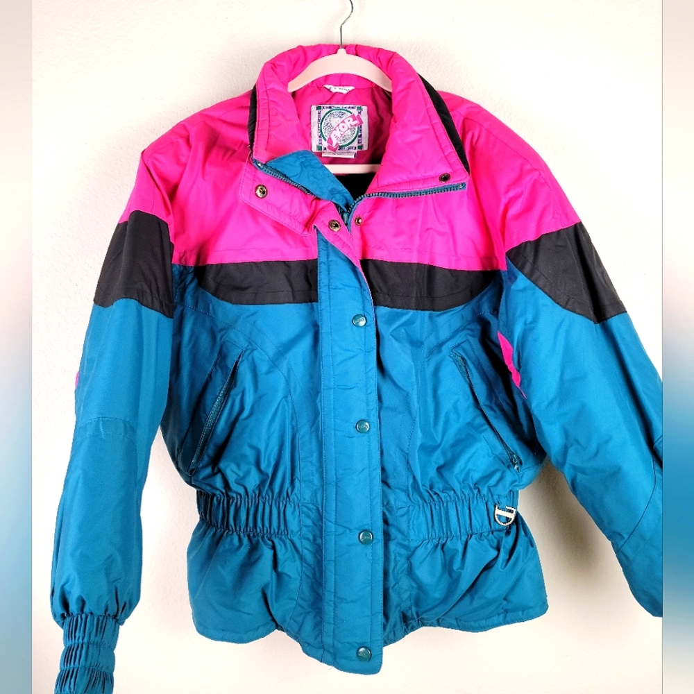 Retro vintage ski jacket